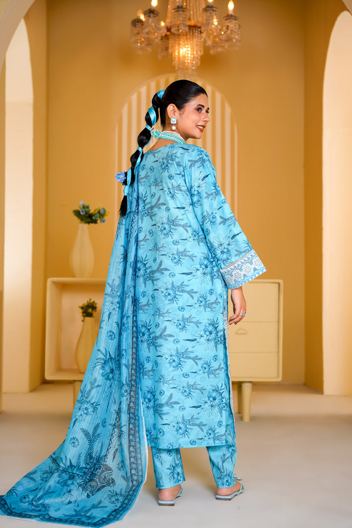 SKY EMBROIDERED 3 PC SUIT