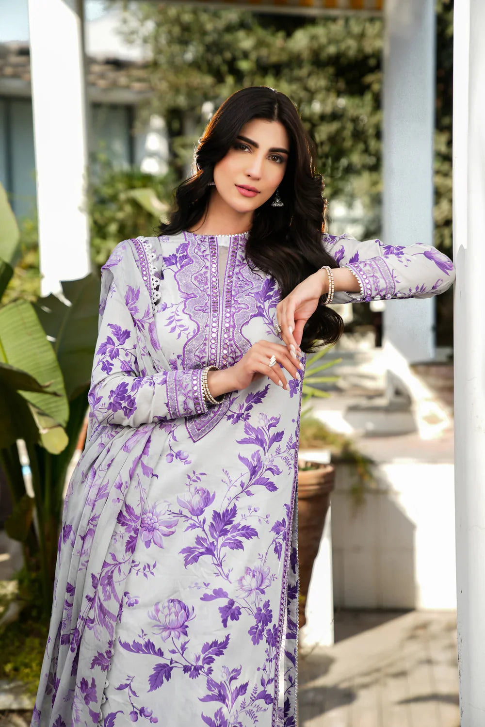 Floral Embroidered 3Pc