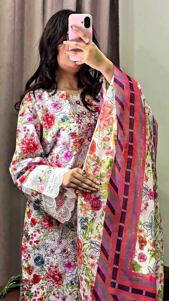 RAINBOW EMBROIDERED 3 PC
